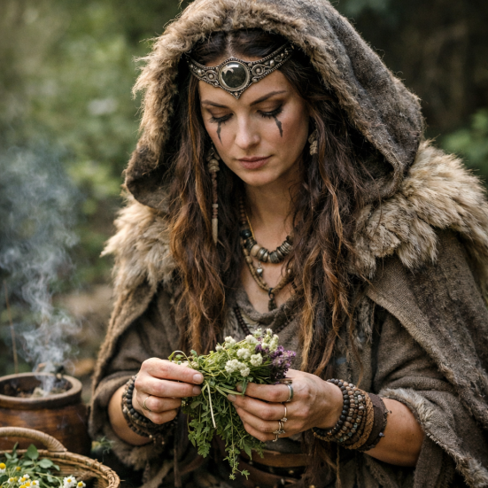 Foto af kvindelig heks